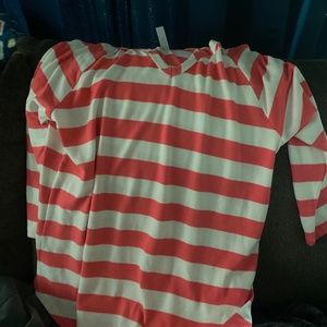 Small Honeyme pink/white stripe